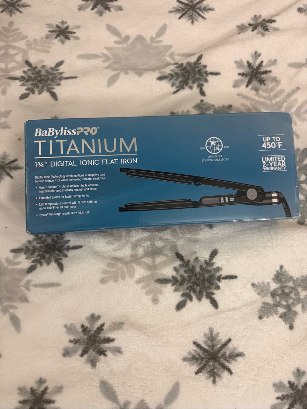 BaBylissPRO Titanium 1¾" Digital Ionic Flat Iron - Blue